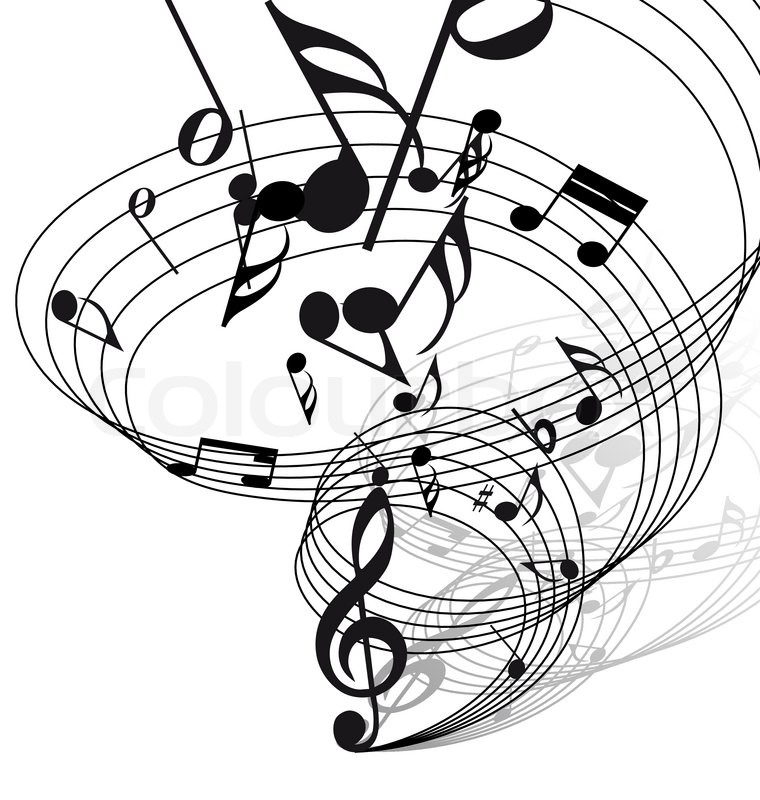760x800 Vector Musical Notes Staff Background For Design Use Stock