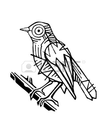 360x450 Hand Drawn Illustration Or Drawing Of A Pair Of Swallow Birds