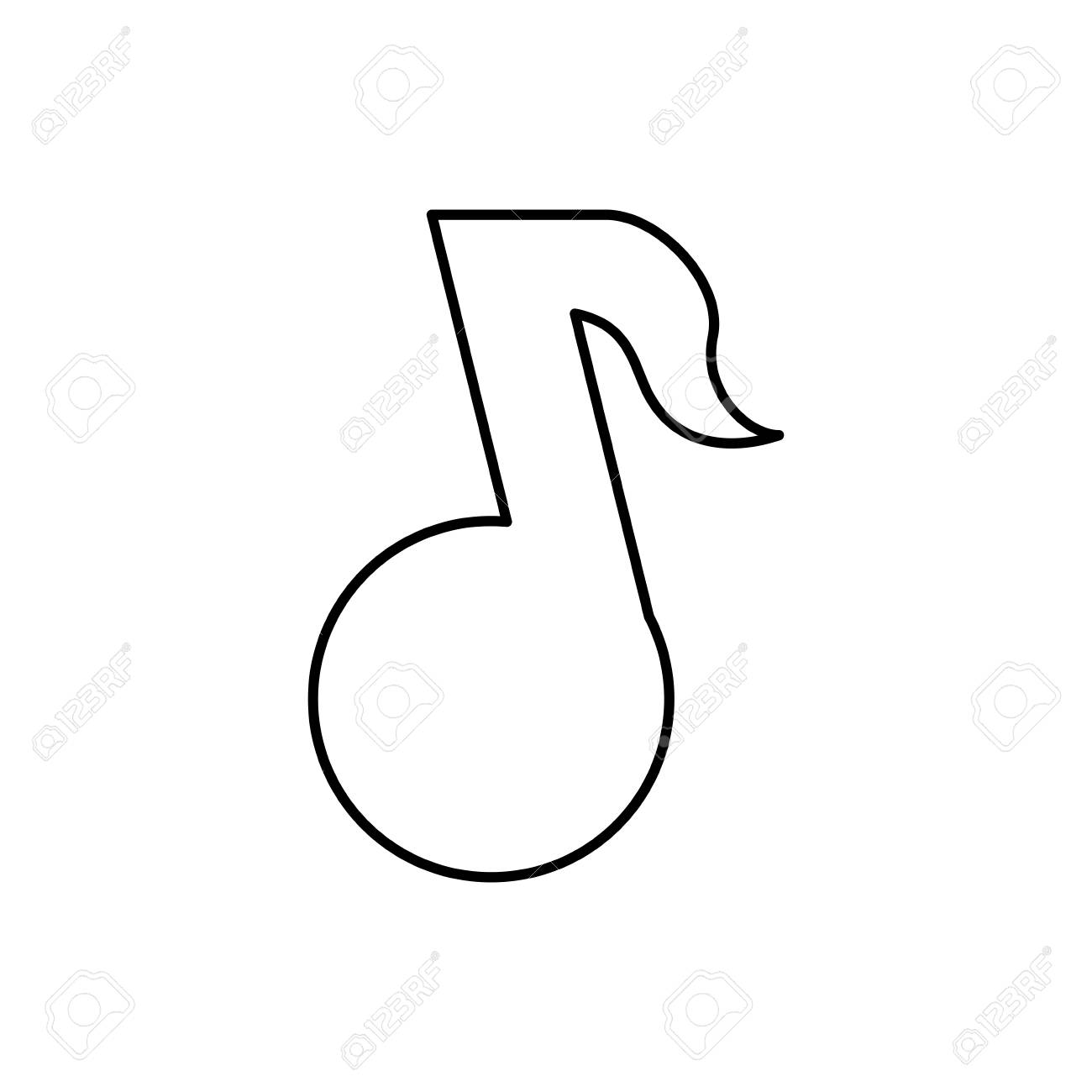 1300x1300 Music Note Symbol Icon Vector Illustration Graphic Design Royalty