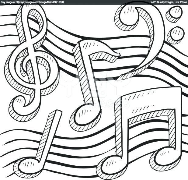 618x591 Music Notes Coloring Page Royalty Free Vector Of Music Notes