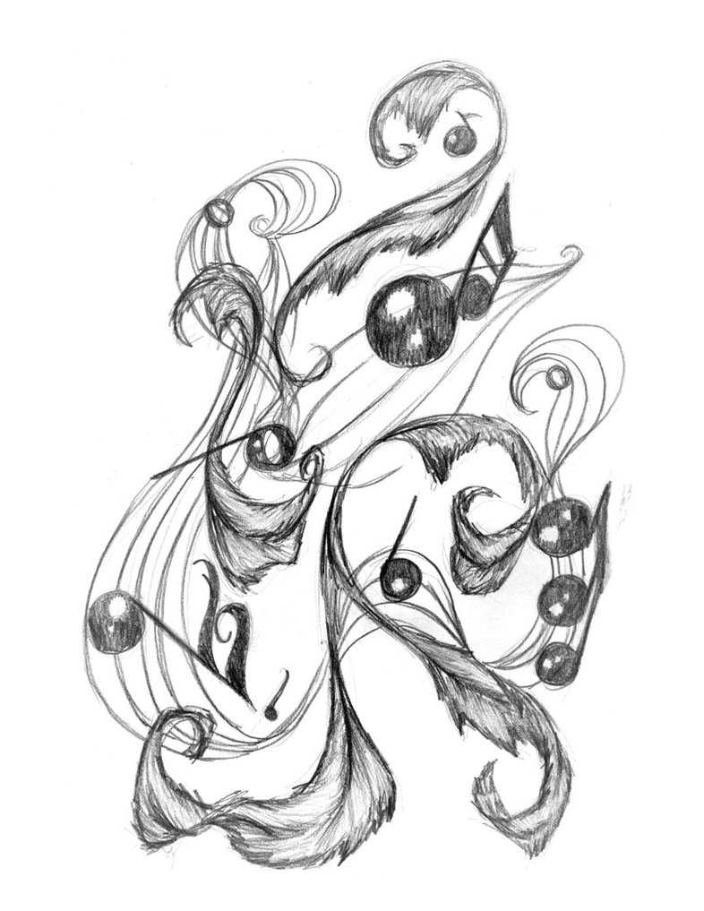 786x1017 3 D Music Notes By Alden R