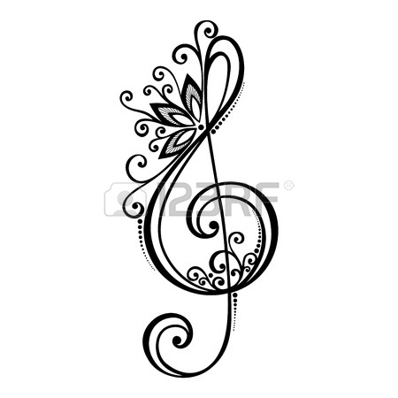 450x450 4,156 Music Tattoo Stock Vector Illustration And Royalty Free