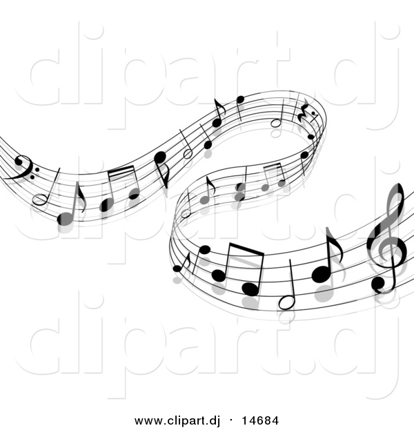 600x620 Vector Clipart Of A Background Of Staff And Music Notes By Vector