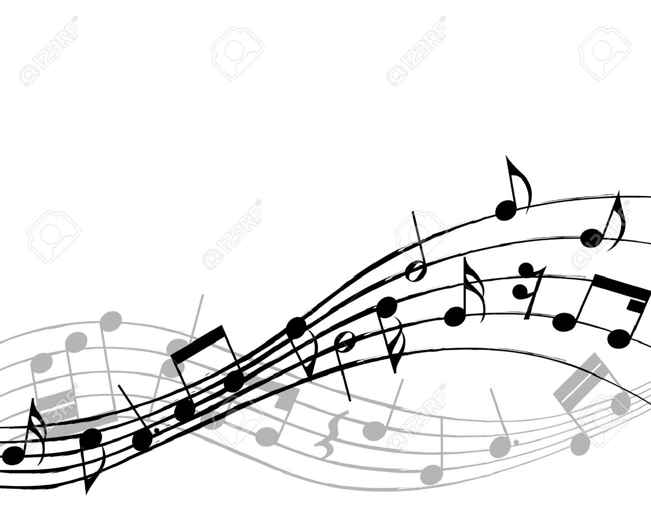 1300x1040 Vector Musical Notes Staff Background For Design Use Royalty Free
