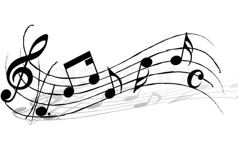 800x500 Vector Musical Notes Staff Background For Design Use Stock