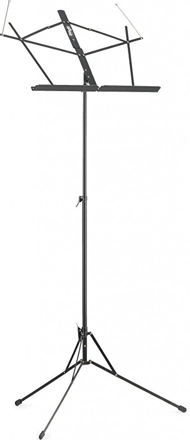 380x879 Stagg Mus A2 Bk Collapsible Music Stand With Gig Bag