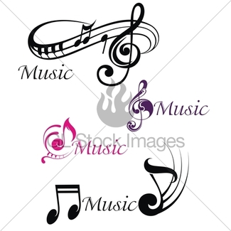 325x325 Music Notes, Signs Set. Hand Drawn Music Symbol Sketch Co Gl