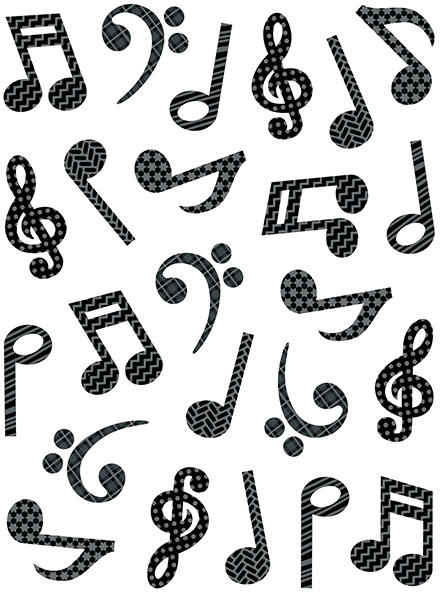 448x600 Music Symbols Stickers