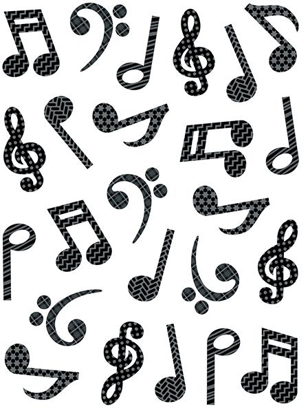 448x600 Music Symbols Stickers