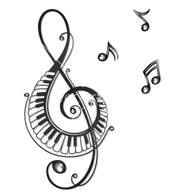 380x400 Clef Music Music Notes Vector Art