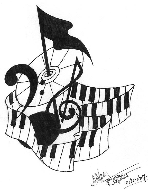 576x736 Music Tattoo By Bleed Inside