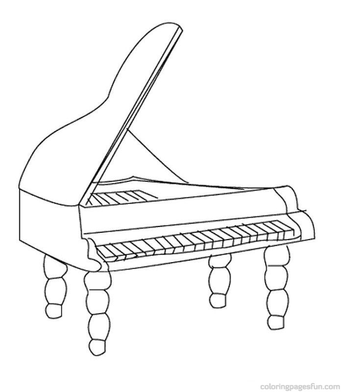 700x800 Musical Instruments Coloring Pages 50 Jazz Musical
