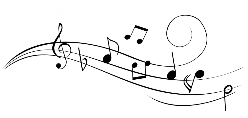 1024x489 Music Notes Drawings Music Notes Drawings Clipart Free To Use Clip