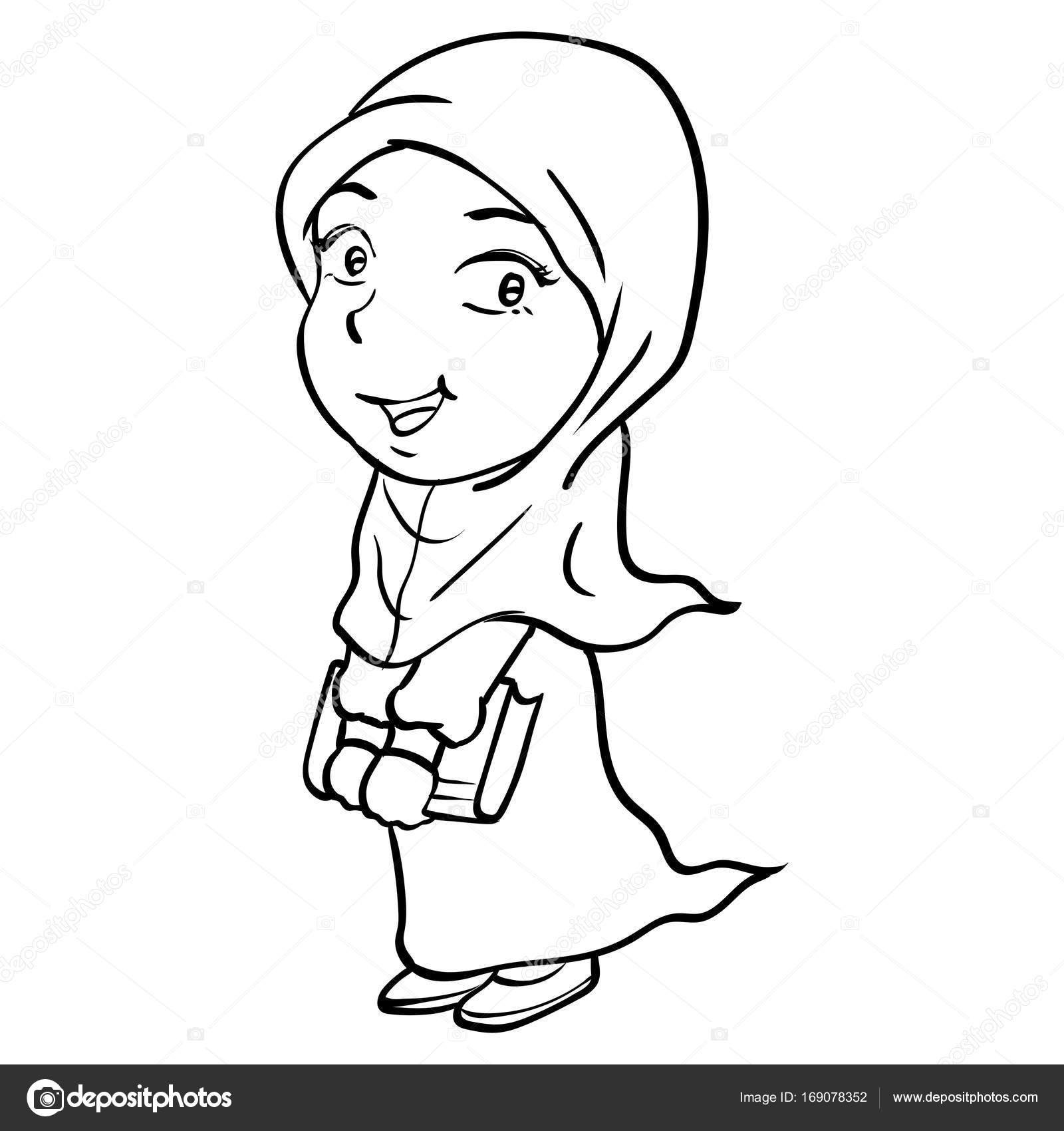 Muslim Girl Drawing at GetDrawings | Free download