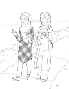 Muslimah Drawing at GetDrawings | Free download