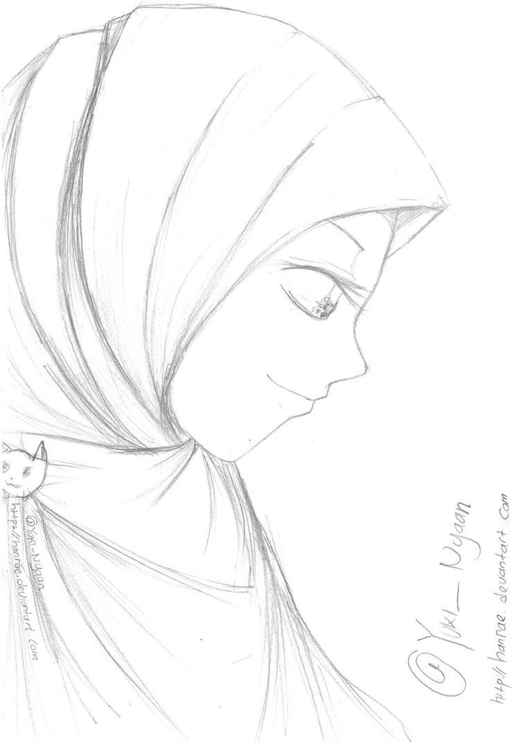 Muslimah Drawing at GetDrawings | Free download