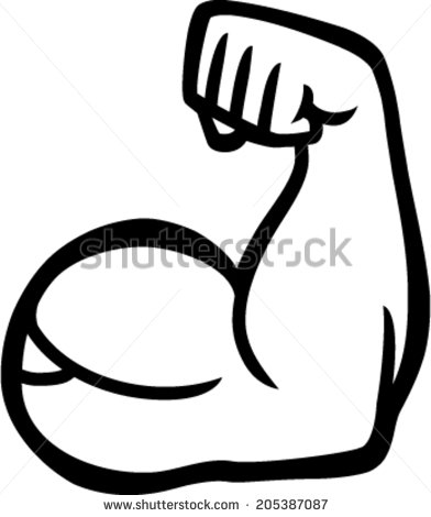 392x470 Cartoon Muscle Arms Group