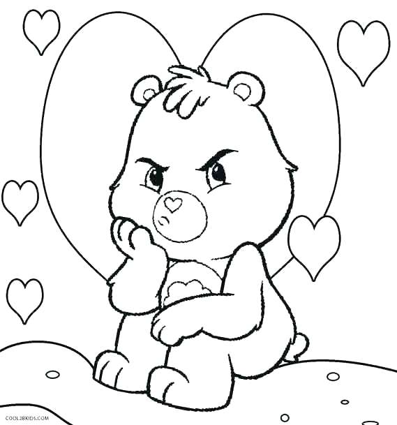 569x609 Mustache Coloring Pages As Coloring Bear Printable Care Bears