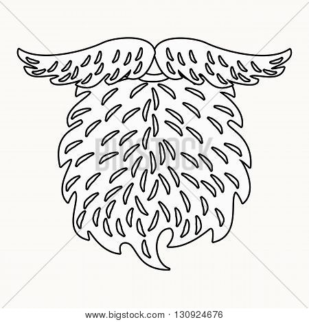 450x470 Beard Mustache Outline Drawing. Vector Amp Photo Bigstock