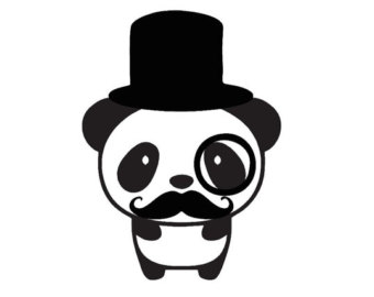 340x270 Mustache Panda Etsy