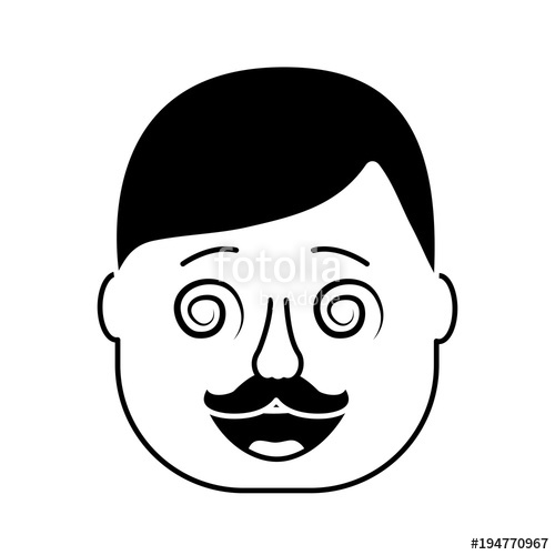 500x500 Smiling Face Man Mask With Glasses Mustache Vector Illustration