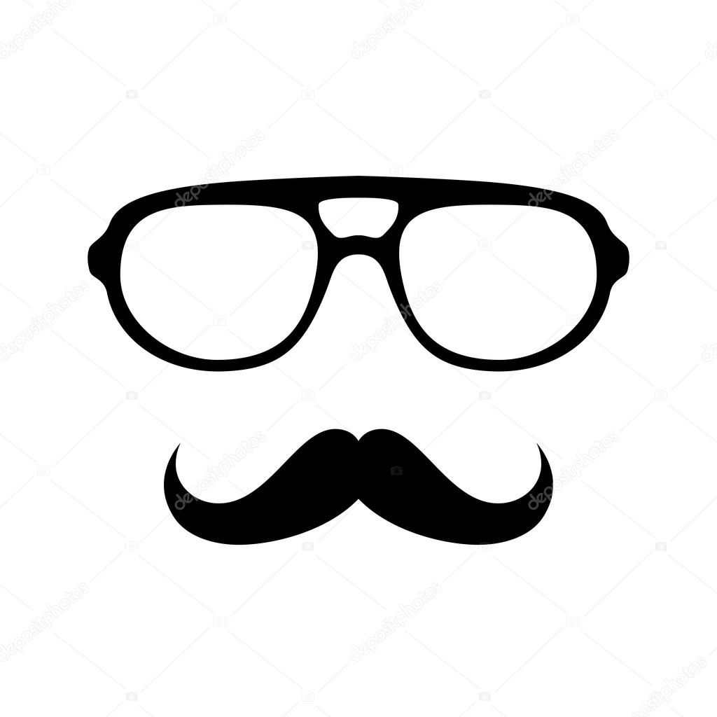 1024x1024 Glasses With Mustache Stock Vector Aleksandrsb