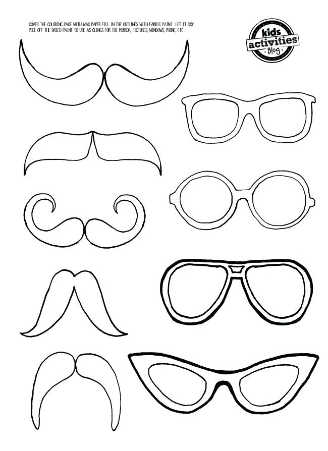 650x894 Mustache Coloring Pages