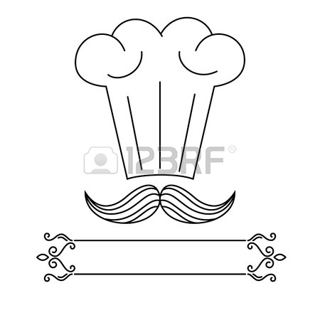 450x450 Chef Hat And Mustaches Drawing Logo Royalty Free Cliparts, Vectors