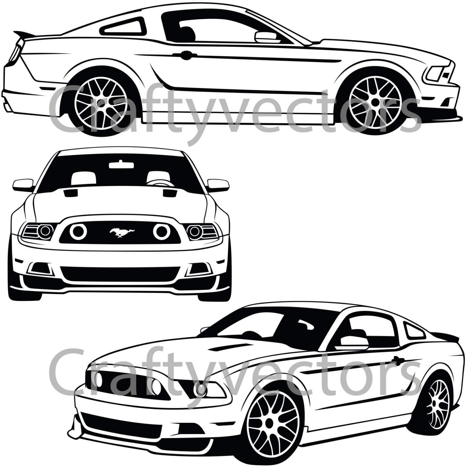 1500x1500 Ford Mustang 2013 Vector File