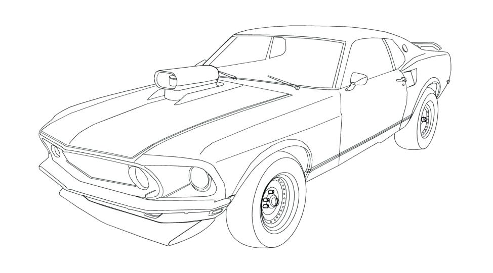 974x541 Mustang Coloring Pages Printable For Kids