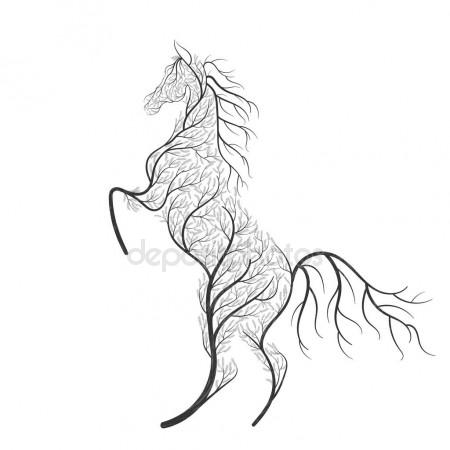 450x450 Horse Jumping Symbol For Equine Sport Horserace Stock Vector