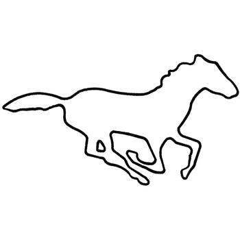 350x350 Dakota Collectibles Embroidery Design Mustang Outline 5.81 Inches
