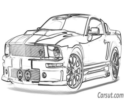 400x322 Ford Mustang Drawing Coloring Page Image Clipart Images