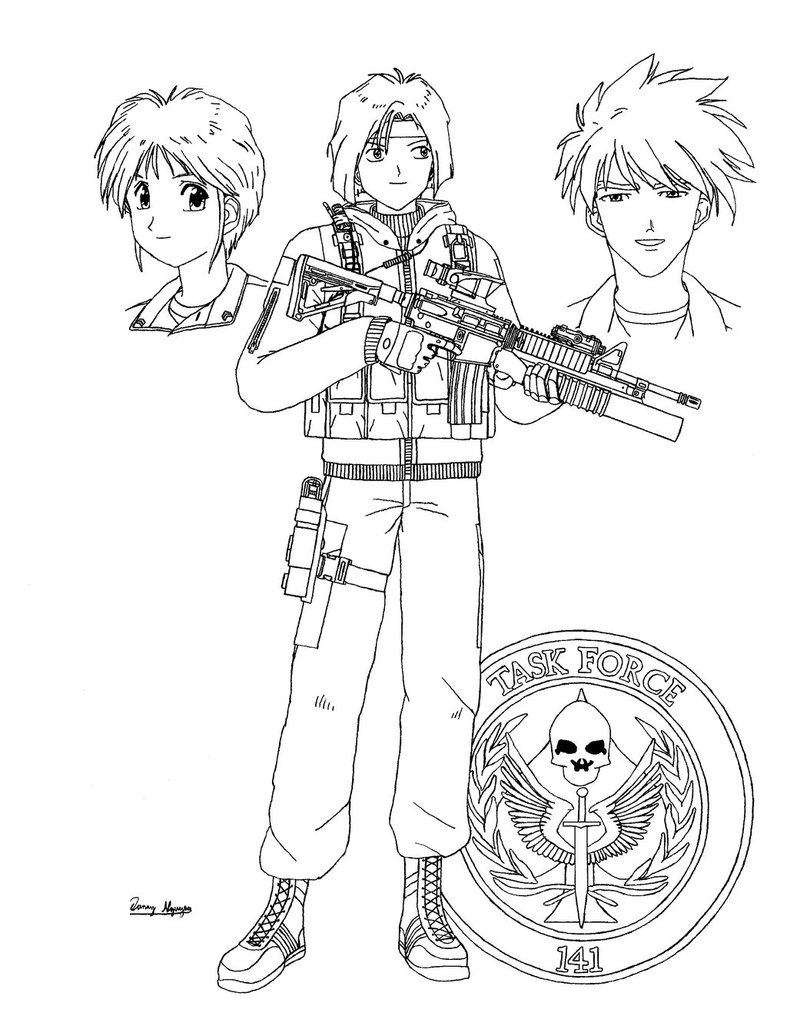 787x1016 Yua Meets Mw3 In Tf141 (Sketch) By Kira Tsubasafan