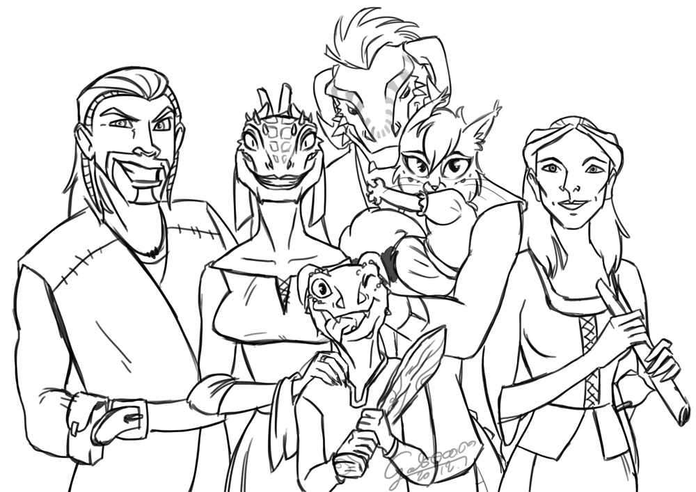 1000x707 My Family In Skyrim By Galoogamelady