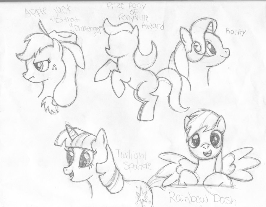 900x702 My Little Pony Sketches By Mouse10124567