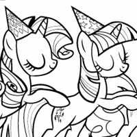 200x200 Coloring Page Party Of One Coloring Pagesline Art