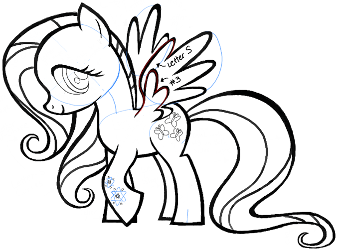 676x502 How To Draw Fluttershy From My Little Pony With Easy To Follow