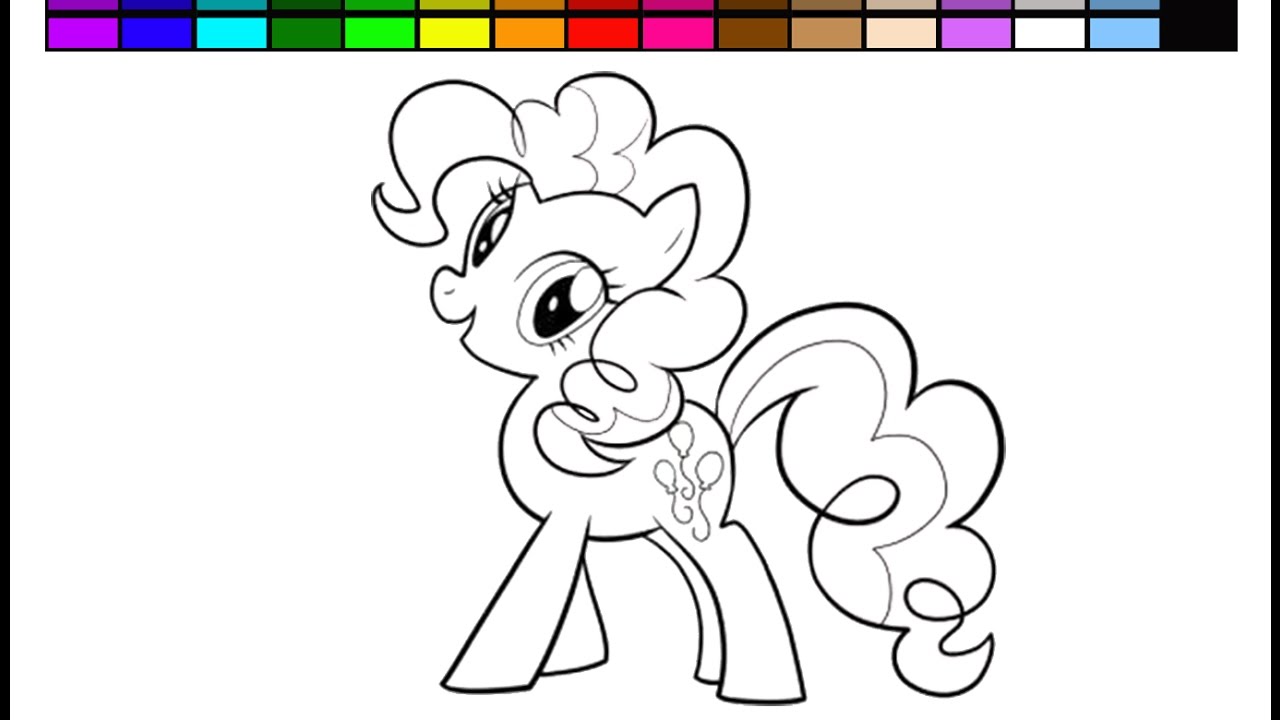 1280x720 Learn Colors With My Little Pony Pinkie Pie Coloring Page Game