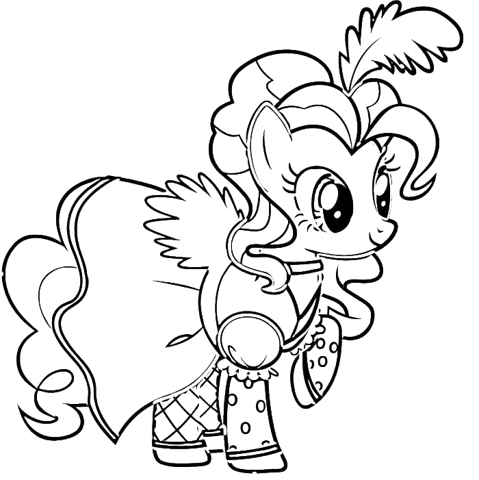 700x701 My Little Pony Pinkie Pie Full Style Coloring Pages