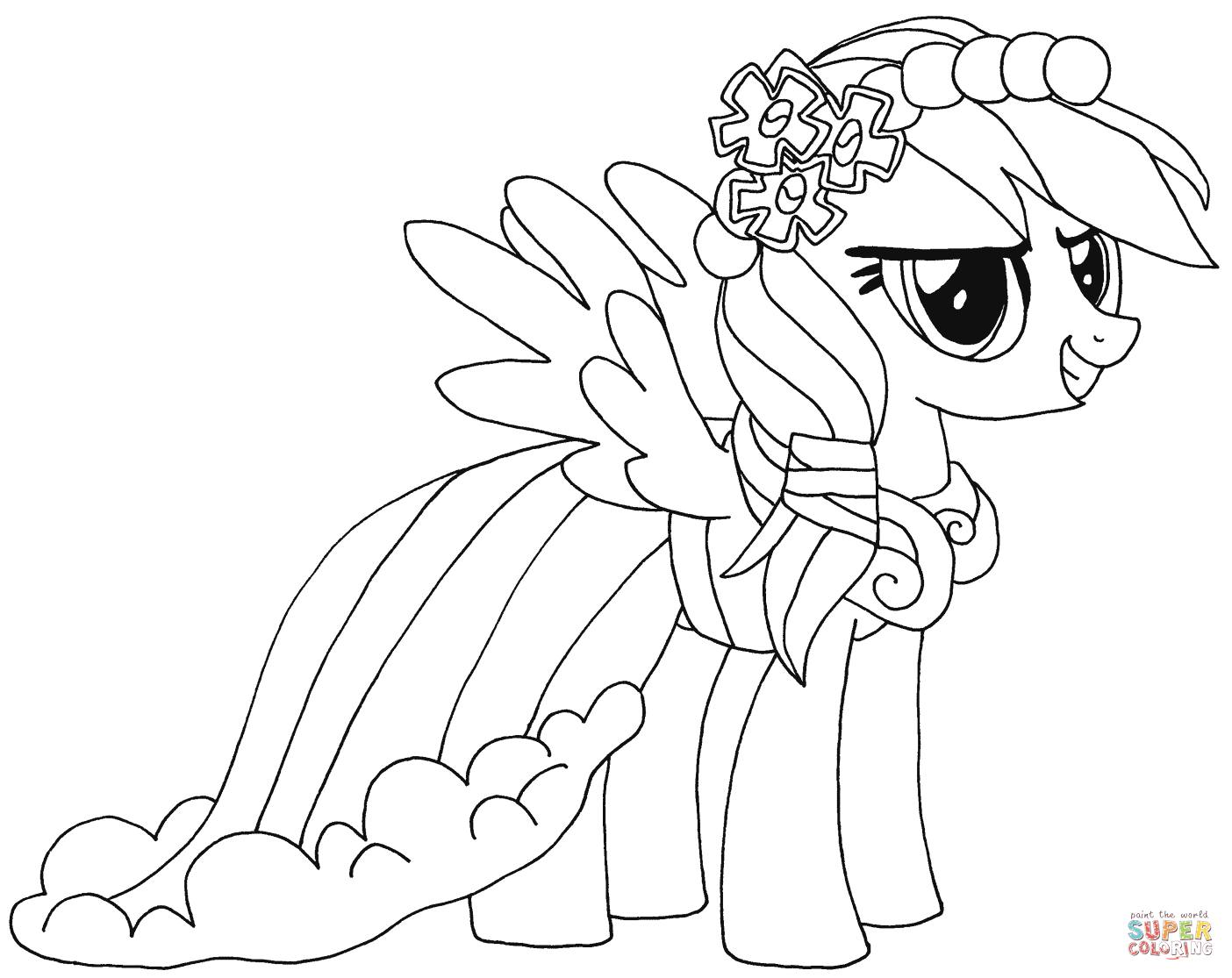 1404x1115 Rainbow Dash From My Little Pony Coloring Page