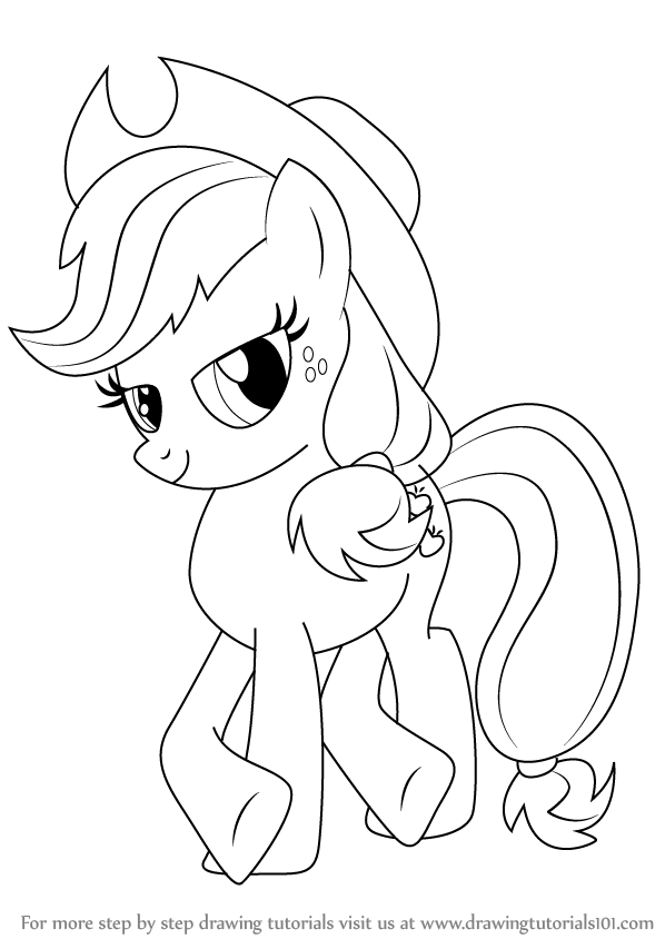 598x844 How To Draw Applejack From My Little Pony Friendship Is Magic Step
