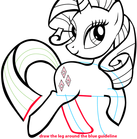 550x559 How To Draw Rarity From My Little Pony With Easy Step By Step