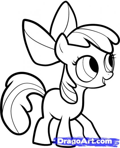 422x520 My Little Pony Apple Bloom Drawings My Little Pony Diamond Tiara