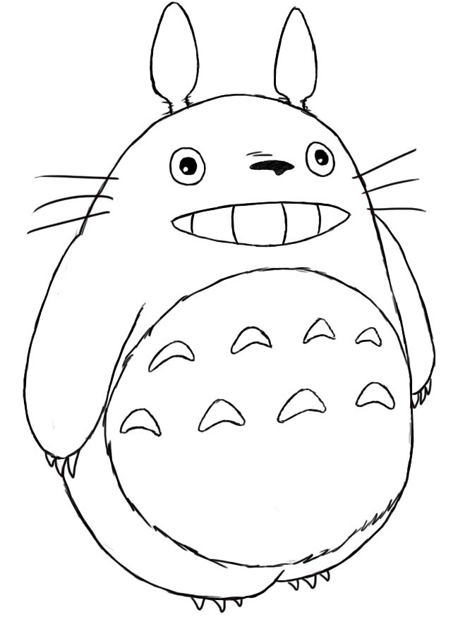 666x902 How To Draw Totoro Totoro, Adult Coloring And Craft