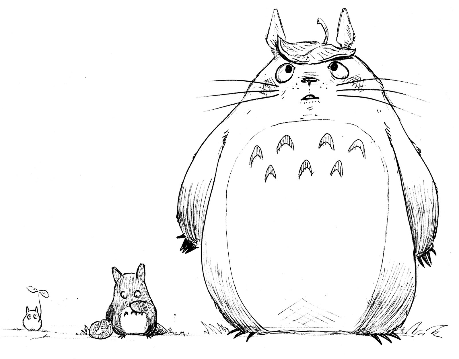 1600x1253 My Neighbor Totoro Drawing