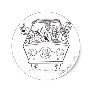 324x324 Mystery Machine Stickers Zazzle