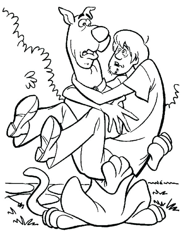 600x750 Scooby Doo Coloring Pages Free Wearing Wreath On Coloring Page