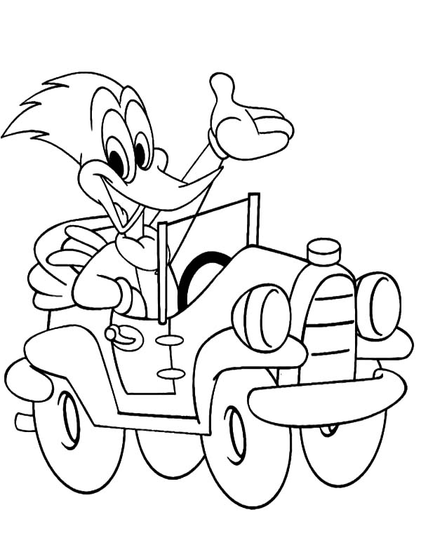 600x777 Freds Driving Mystery Machine Car Scooby Doo Coloring Pages Freds