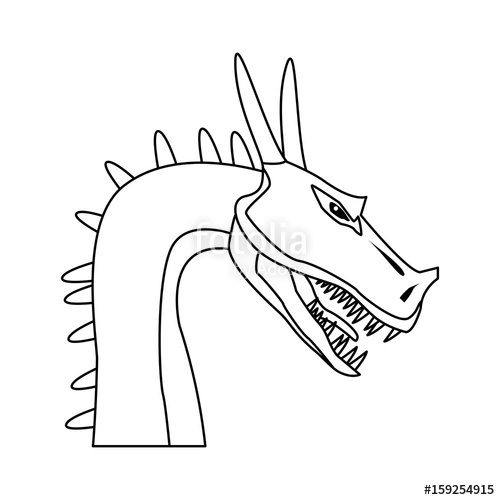 500x500 Dragon Mythical Creature Fantasy Beast Animal Vector Illustration